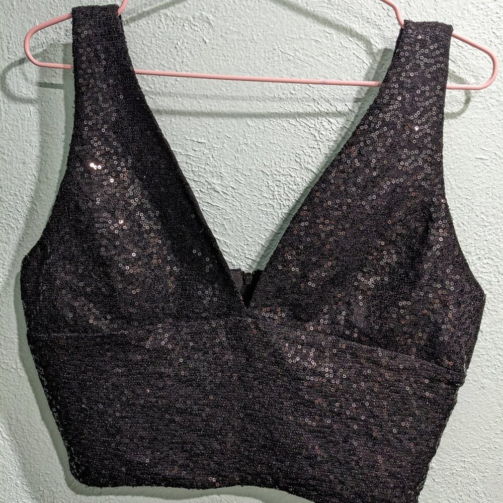 Sequin Crop Top